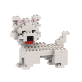 Hond White Terrier- Brixies- nano-bouwsteentjes Hond White Terrier- Brixies- nano-bouwsteentjes