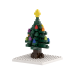Wenskaart Postkaart Kerstboom- Brixies- Bouwsteentjes