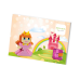 Wenskaart Postkaart Prinses - Brixies- Bouwsteentjes