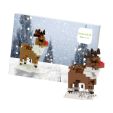 Wenskaart Postkaart Rendier- Brixies- Bouwsteentjes Wenskaart Postkaart Rendier- Brixies- Bouwsteentjes