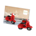 Wenskaart Postkaart Scooter- Brixies- Bouwsteentjes