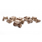 Bouwpakket Set van 5 Voertuigen Mechanisch- hout Bouwpakket Set van 5 Voertuigen Mechanisch- hout