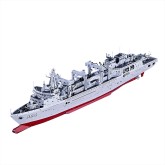 Bouwpakket 3D Model DIY Miniatuur Militair Bevoorradingsschip gekleurd- metaal Bouwpakket 3D Model DIY Miniatuur Militair Bevoorradingsschip gekleurd- metaal
