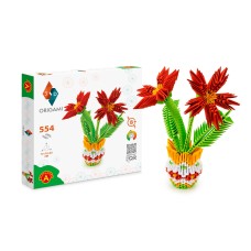 3D Model Origami Bloemen in Vaas- Papier