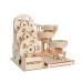 Bouwpakket Knikkerbaan 'Turning Wheels' op batterij- hout Bouwpakket Knikkerbaan 'Turning Wheels' op batterij- hout