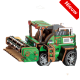 Bouwpakket Oogstmachine met pullback-mechanische- gekleurd- MDF