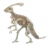 Bouwpakket Parasaurolophus klein- kleur Bouwpakket Parasaurolophus klein- kleur